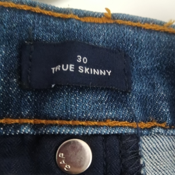 Gap Denim True Skinny Jeans Indigo Stretch Size 30 - Picture 11 of 13